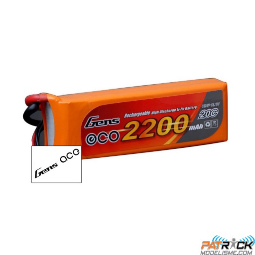 Accu LiPo Gens ECO 2200mAh 3S 11.1V 25C DEAN / TPLUG