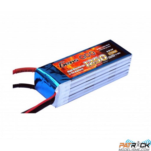 Accu LiPo GENS ACE 1250mAh 6S 22,2V 45C XT60