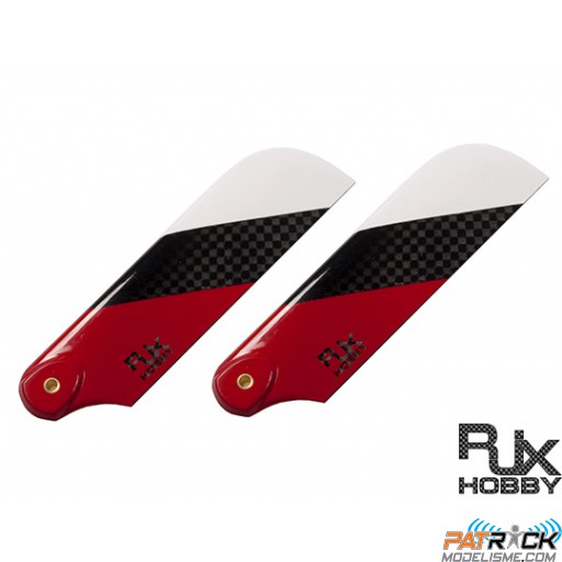 Pâles anticouple carbone RJX 95mm rouge et blanche
