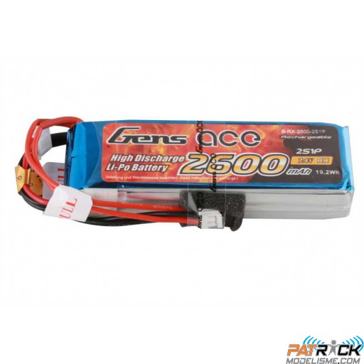 Accu LiPo GENS ACE 2600mAh 2S 7,4V TX FUTABA