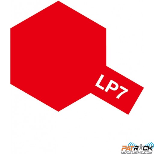 Pot de peinture laquée Tamiya LP-7 rouge pur 10ml