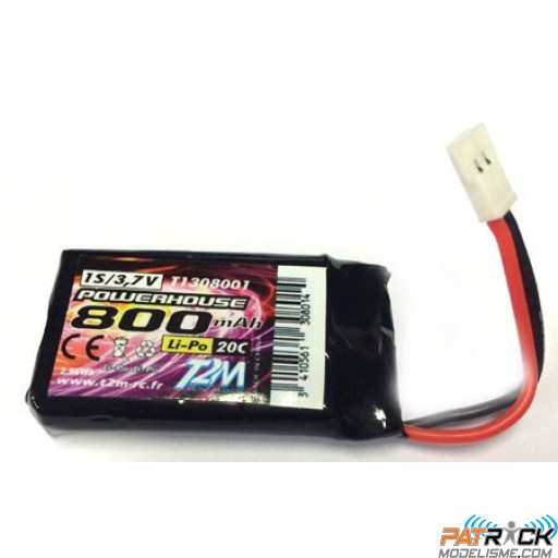 Batterie LiPo T2M 1S 3,7v 800mAh pour Spyrit FPV / Stormer FPV
