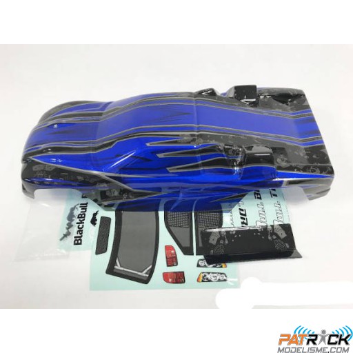 Carrosserie Bleu/Noir + aileron Truggy BlackBull