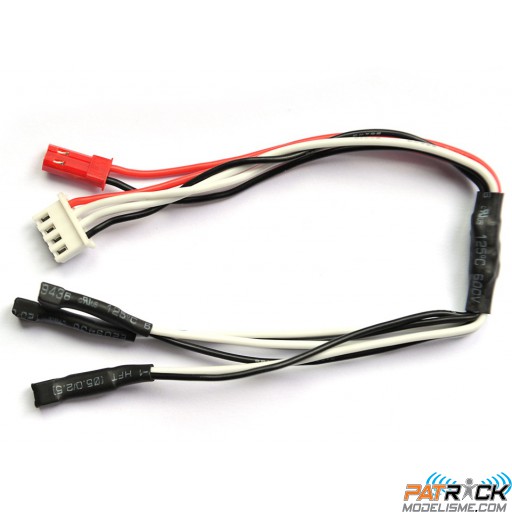 Cordon de charge pour 3 Lipo 1S avec prise de balance (XH) : MCX. MSR, Minium...