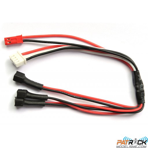 Cordon de charge Beez2B pour 3 Lipo 1S avec prise de ballance (XH) : MCP X