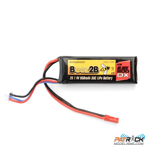 Accu Lipo Beez2B 2s 7.4V 950mAh 35C pour Blade 200 QX