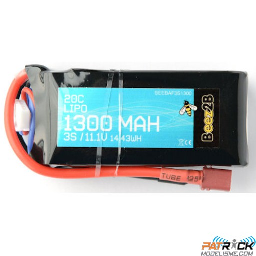 Accu Lipo Beez2B 3s 11.1V 1300mAh 20C DEAN
