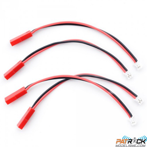 Câble de charge Beez2b pour chargeur SkyRC micro quattro & accu LiPo 1S JST-BEC (4pcs)