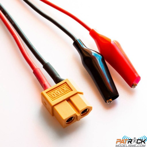 Cordon de charge XT60 femelle vers pinces crocodiles