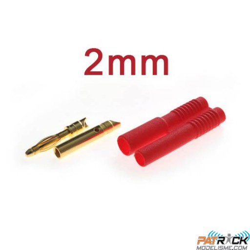 Connecteur 2.0mm plaqué or avec détrompeur 1 pièce