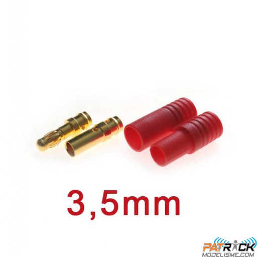 Connecteur 3,5mm plaqué or avec détrompeur (S) 1 pièce