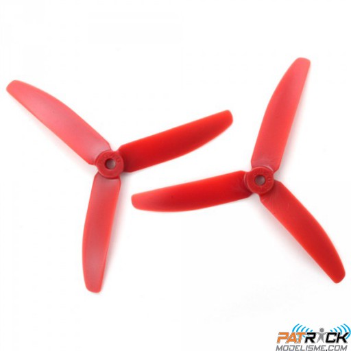Paire d'hélices 5x4" (Horaire et antihoraire) FPV 220 Competition/Sport. Rouges
