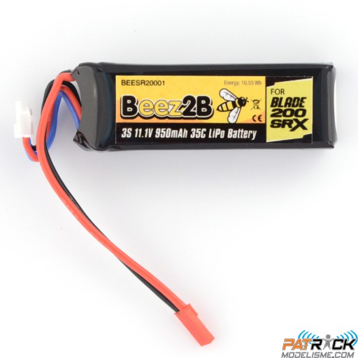 Accu LiPo Beez2b 3s 11.1V 950mAh 35C - Blade 200 SR X - 200QX