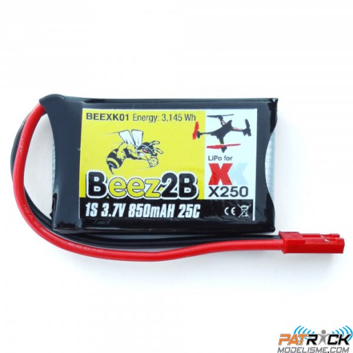 Batterie LiPo Beez2b 1S 3,7 V 850 mAh 25C BEC pour drone ALIEN X250 XK Innovation