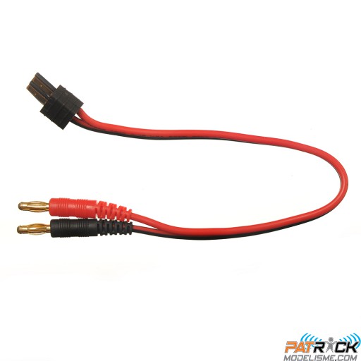 Cordon de charge bananes 4mm vers TRAXXAS silicone 18AWG OR