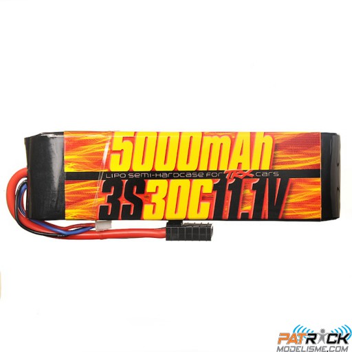 Accu LiPo Beez2B 3S 11,1V 5000 mAh 30C Fiche TRAXXAS