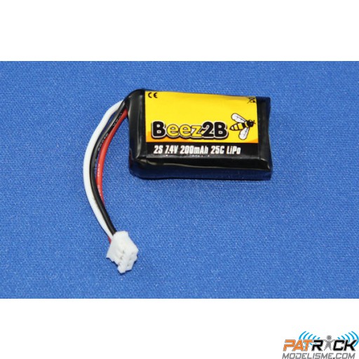Accu LiPo Beez2B 200 mAh 2S 7,4v 25c UMX Parkzone / Eflite