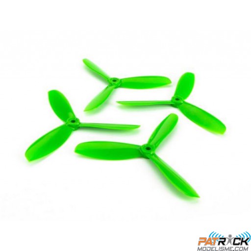 Hélice tripâle FPV racer 5X4 Verte 5mm 2 CW+ 2 CCW