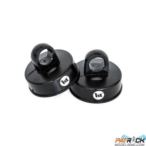 Bouchons d'amortisseur Big bore 16mm Noir 1/8e Hobbytech