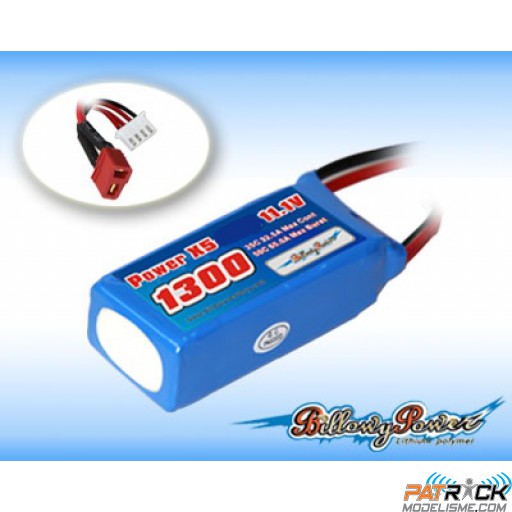 Accu LiPo Billowy Power 1300mah 11.1V 3S 30C Dean / Remplacé