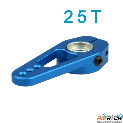 Palonnier alu bleu renforcé (25 dents) pour servos Savox/Futaba...