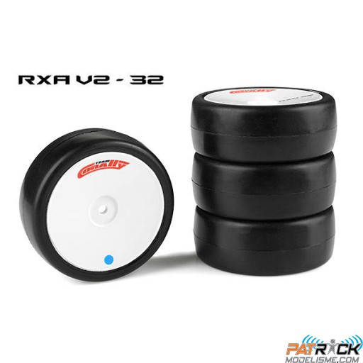 Roues caoutchouc Corally Attack touring RXA V2 AV/AR 24mm 32 shore