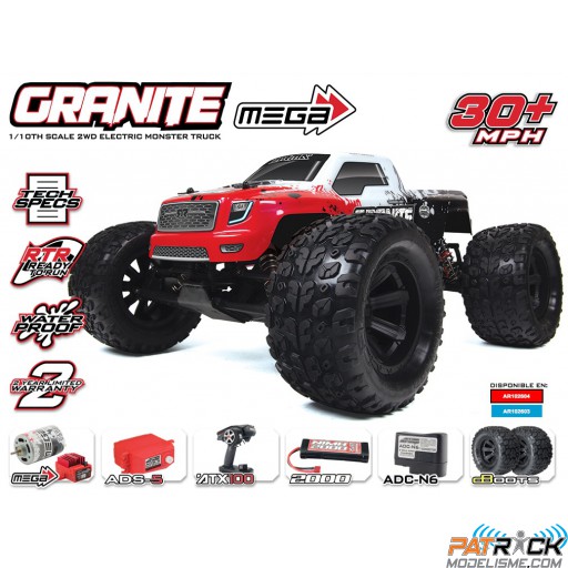 Arrma GRANITE Monster Truck mega Rouge 2WD RTR