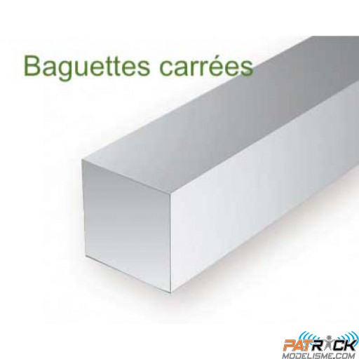 186-Evergreen 6 Baguettes carrées 355x3,17x3,17mm