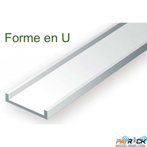 262-Evergreen 4 Profilés en "U" L.2,03x355mm
