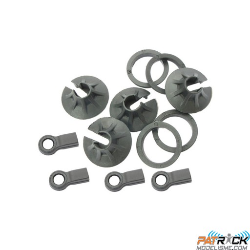 Chape et maintien de ressorts d'amortisseurs Big Bore 1/8e Hobbytech