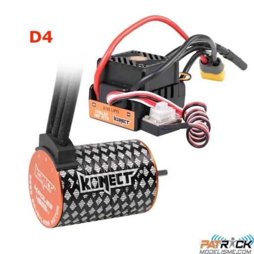 Konect combo D4 brushless WP 60A+ moteur 4P 3650SL 4600Kv