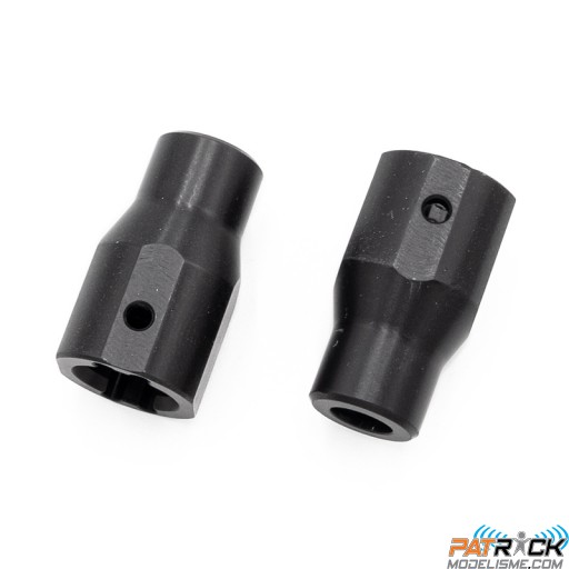 Fusées arrières CRX en aluminium usinées Noir