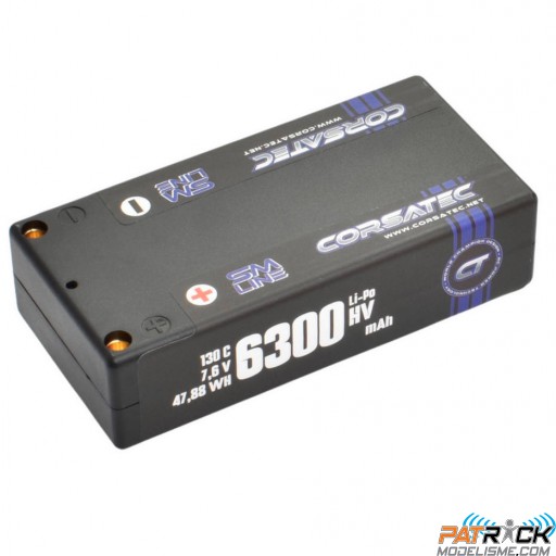 Accus lipo Corsatec SM Line HV 2S 130C 6300mah Shorty CT10101