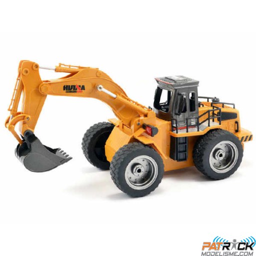 Pelleteuse sur roues RC HUINA RTR 1/18 