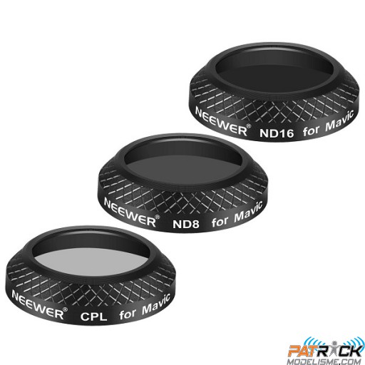 Kit de filtre Neewer CPL/ND8/ND16 noir pour DJI Mavic