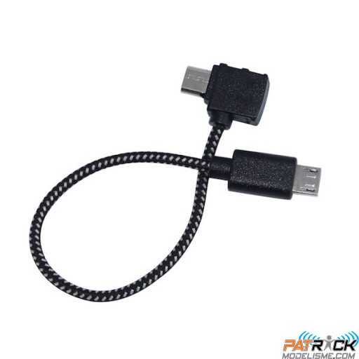 Cable micro USB tréssé pour micro USB 150mm Mavic 1/2/Air