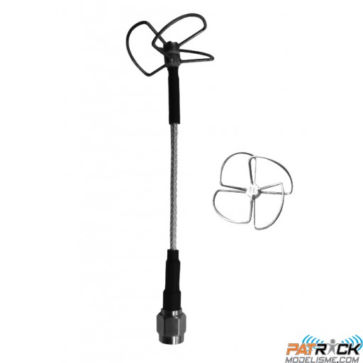 Antenne Cloverleaf - Trèfle - Spiro récepteur 5.8GHz - RP-SMA femelle