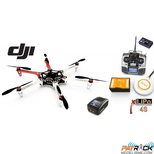 ∆ DJI F550 E300-COMBO EVO V2 - NAZA-M V2+GPS, Radio MX12, Lipo 4000 4S, Chargeur
