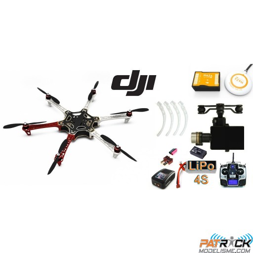 ∆ DJI F550 E300 - NAZA-M V2+GPS + Zenmuse H3-2D+Train+Radio MX12+LiPo+Chargeur- MONTÉ et RÉGLÉ