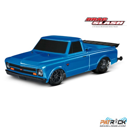 Traxxas Drag Slash Bleu VXL Brushless TSM ID 1/10e - Prêt à rouler