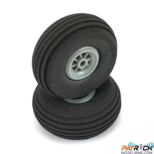 Roues avion mousse 63,5mm super légères, jante nylon (paire)
