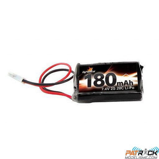 Accu Lipo Dynamite 7.4V 180mAh 2S 20C : Losi Micros