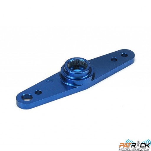 Palonnier de servo alu bleu double Futaba