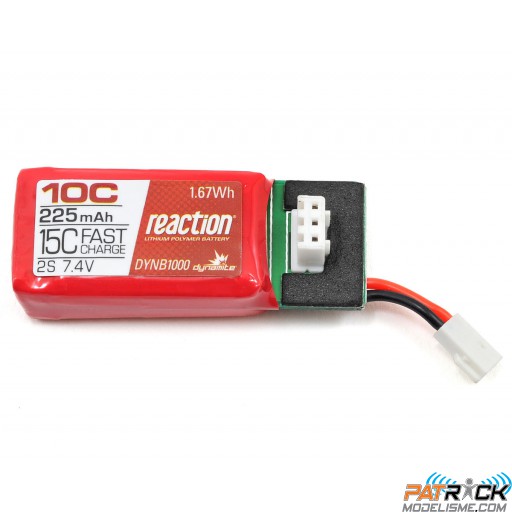 Accu Lipo Dynamite Reaction 225mAh 2S 7.4V 10C HyperCharge - 1/24e