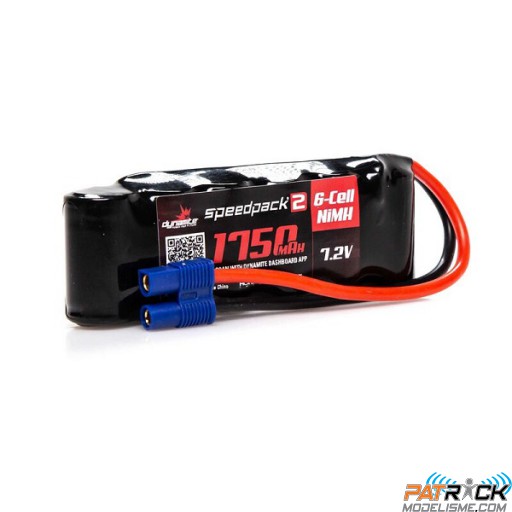 Dynamite Speedpack NiMh7.2V 1750mAh 6C à plat EC3 - Mini 1/18