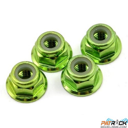 ECROUS NYLSTOP ALU EPAULES 4MM (4) VERT