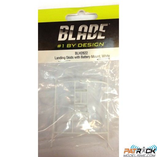 Train d'atterrissage avec support de batterie blanc- Blade Red Bull BO-105 MCX CB CX