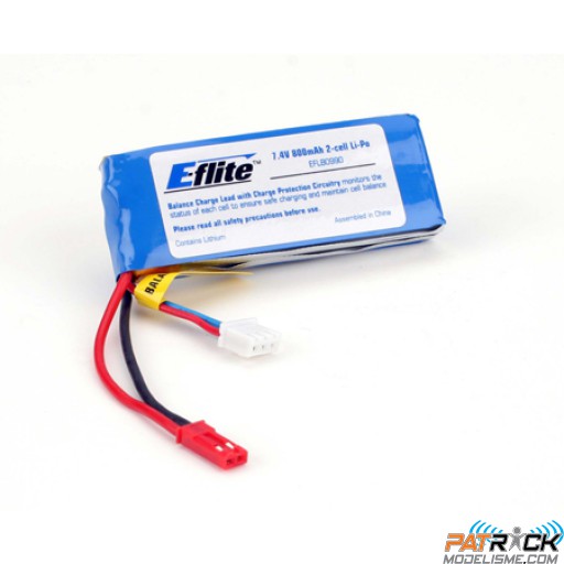 Batterie LiPo E-flite 800 mAh 2S 7,4v 10c - BEC
