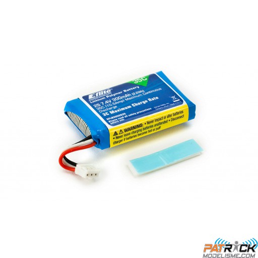 Batterie LiPo E-flite 7,4V 2S 300mAh 35C - Blade 130 X