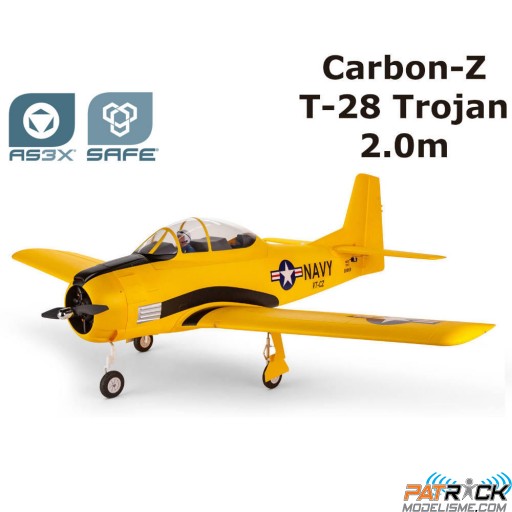 E-Flite Carbon-Z T-28 Trojan 2.0m AS3X SAFE BNF-Basic SUR-COMMANDE
